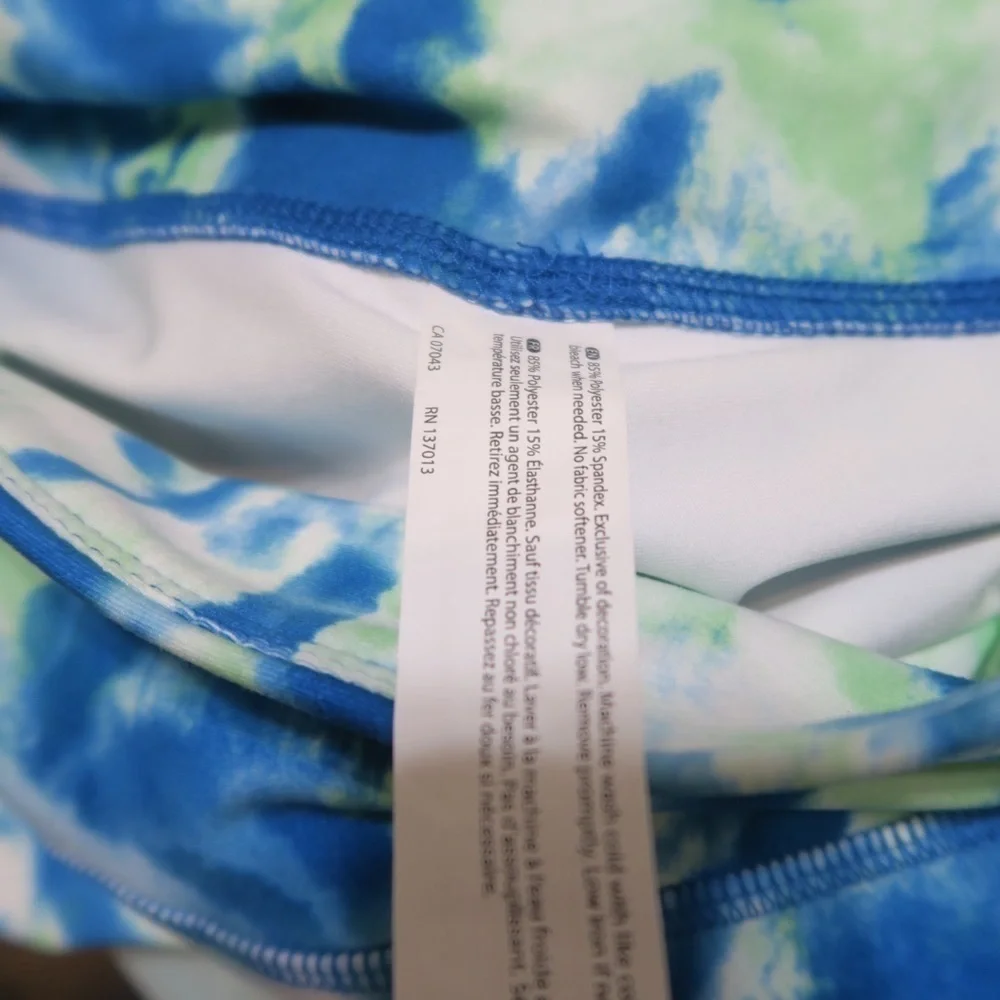 Wildfox Tie Dye Leggings Yoga‎ Workout Full Length Gym Hippie Green Blue